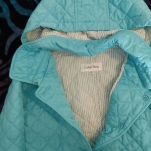 Calvin Klein women's size XL light blue light weight button up jacket